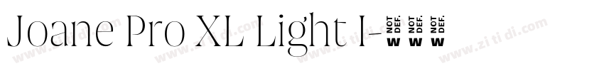 Joane Pro XL Light I字体转换 Joane Pro XL Light I字体转换